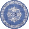 image:imageNourison Home Whimsicle Traditional Navy 8 x Round Area Rug Easy Clean Non Shedding Bed Room Living Room Dining Room Kitchen 8 Round