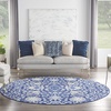 image:imageNourison Home Whimsicle Traditional Navy Multicolor 5 x 7 Area Rug Easy Cleaning Non Shedding Bed Room Living Room Dining Room Kitchen 5x7Navy Multicolor
