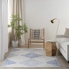 image:imageNourison Home Whimsicle Tribal Grey Blue 3 x 5 Area Rug Easy Cleaning Non Shedding Bed Room Living Room Dining Room Kitchen 3x5GreyBlue