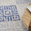 image:imageNourison Home Whimsicle Tribal Grey Blue 3 x 5 Area Rug Easy Cleaning Non Shedding Bed Room Living Room Dining Room Kitchen 3x5GreyBlue
