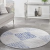 image:imageNourison Home Whimsicle Tribal Grey Blue 3 x 5 Area Rug Easy Cleaning Non Shedding Bed Room Living Room Dining Room Kitchen 3x5GreyBlue