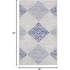image:imageNourison Home Whimsicle Tribal Grey Blue 3 x 5 Area Rug Easy Cleaning Non Shedding Bed Room Living Room Dining Room Kitchen 3x5GreyBlue