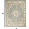 image:imageNourison Living Treasures Persian GreyIvory 510 x ROUND Area Rug Easy Cleaning Non Shedding Bed Room Living Room Dining Room Kitchen 6 RoundAquaIvory