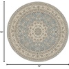 image:imageNourison Living Treasures Persian GreyIvory 510 x ROUND Area Rug Easy Cleaning Non Shedding Bed Room Living Room Dining Room Kitchen 6 RoundAquaIvory