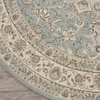 image:imageNourison Living Treasures Persian GreyIvory 510 x ROUND Area Rug Easy Cleaning Non Shedding Bed Room Living Room Dining Room Kitchen 6 RoundAquaIvory