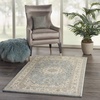 image:imageNourison Living Treasures Persian GreyIvory 510 x ROUND Area Rug Easy Cleaning Non Shedding Bed Room Living Room Dining Room Kitchen 6 RoundAquaIvory