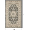 image:imageNourison Living Treasures Persian GreyIvory 510 x ROUND Area Rug Easy Cleaning Non Shedding Bed Room Living Room Dining Room Kitchen 6 RoundGreyIvory
