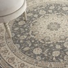 image:imageNourison Living Treasures Persian GreyIvory 510 x ROUND Area Rug Easy Cleaning Non Shedding Bed Room Living Room Dining Room Kitchen 6 RoundGreyIvory