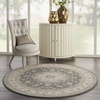 image:imageNourison Living Treasures Persian GreyIvory 510 x ROUND Area Rug Easy Cleaning Non Shedding Bed Room Living Room Dining Room Kitchen 6 RoundGreyIvory