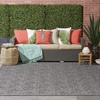 image:imageNourison Palamos IndoorOutdoor Dark Grey 810 x 1110 Area Rug Easy Cleaning Non Shedding Bed Room Living Room Dining Room Backyard Deck Patio 9x12Dark Grey