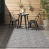 image:imageNourison Palamos IndoorOutdoor Dark Grey 810 x 1110 Area Rug Easy Cleaning Non Shedding Bed Room Living Room Dining Room Backyard Deck Patio 9x12Dark Grey