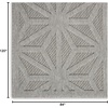 image:imageNourison Palamos IndoorOutdoor Dark Grey 810 x 1110 Area Rug Easy Cleaning Non Shedding Bed Room Living Room Dining Room Backyard Deck Patio 9x12Light Grey
