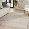image:imageInspire Me Home Dcor Brushstrokes Striped Beige Silver 9 x 12 AreaRug EasyCleaning Non Shedding Bed Room Living Room Dining Room Kitchen 9x12Beige Silver