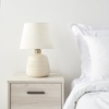 image:imageNourison Home 16 Cream Natural Textured Ceramic Accent Table Lamp Farmhouse Boho for Bedroom Living Room End Table Coffee Table Lamp