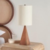 image:imageNourison Home 21 Copper Finish Wood Triangle Table Lamp for Bedroom Living Room Dining Office Entryway