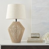 image:imageNourison Home 23 Jute Woven Natural Rope Table Lamp Farmhouse Boho Beach House Coastal for Bedroom Living Room Dining Room Lightweight Design with Oatmeal Linen ShadeHemp Rope