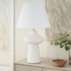 image:imageNourison Home 26 Cloudcrest White Ceramic Table Lamp for Bedside Table Living Room Dining Room Buffet Entryway