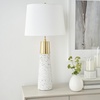 image:imageNourison Home 29 White amp Gold Terrazzo Speckled Buffet Lamp Modern Contemporary Glam Table Lamp for Bedroom Living Room Dining Entryway