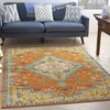 image:imageNourison Home Allur Orange Multicolor 53 x 73 Area Rug  Easy Clean Non Shedding Bed Room Living Room Dining Room Kitchen 5 x 7Orange Multicolor