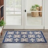 image:imageNourison Home Aloha Blue 9 x 12 Area Rug  Easy Clean Non Shedding Bed Room Living Room Dining Room Kitchen 9 x 12Blue