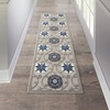 image:imageNourison Home Aloha Blue Multicolor 4 x Round Area Rug  Easy Clean Non Shedding Bed Room Living Room Dining Room Kitchen 4 x RoundGreyBlue