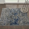 image:imageNourison Home Artworks Colorful Abstract BlueGrey 2 x 3 Area Rug Easy Cleaning Non Shedding Bed Room Living Room Dining Room Kitchen 2x3BlueGrey
