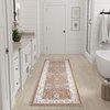 image:imageNourison Home Astra Machine Washable Blue 33 x 5 Area Rug  Easy Clean Non Shedding Bed Room Living Room Dining Room Kitchen 3 x 5Rust Ivory