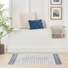 image:imageNourison Home Astra Machine Washable Ivory Blue 9 x 12 Area Rug  Easy Clean Non Shedding Bed Room Living Room Dining Room Kitchen 9 x 12Ivory Blue