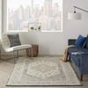 image:imageNourison Home Bahari Traditional Grey 8 x 10 Area Rug Easy Clean Non Shedding Bed Room Living Room Dining Room Kitchen 8x10Grey