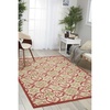 image:imageNourison Home Caribbean Navy 4 x Round Area Rug Geometric Floral Bed Room Living Room Dining Room Kitchen Easy Cleaning Non Shedding 4 RoundIvory Rust