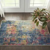 image:imageNourison Home Celestial Blue Yellow 4 x Round Area Rug  Easy Clean Non Shedding Bed Room Living Room Dining Room Kitchen 4 x RoundBlue Yellow