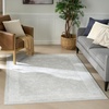 image:imageNourison Home Dekor Ivory Taupe 53 x 7 Area Rug  Easy Clean Non Shedding Bed Room Living Room Dining Room Kitchen 5 x 7Light Grey