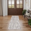 image:imageNourison Home Desire Abstract Grey Silver 9 x 12 Area Rug EasyCleaning Non Shedding Bed Room Living Room Dining Room Kitchen 9x12Grey Silver