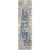 image:imageNourison Home Fusion Traditional CreamBlue 22 x 76 Area Rug Easy Clean Non Shedding Bed Room Living Room Dining Room Kitchen 2x7