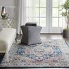 image:imageNourison Home Global Vintage Traditional BlueMulticolor 4 x 6 Area Rug Easy Clean Non Shedding Bed Room Living Room Dining Room Kitchen 4x6
