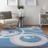 image:imageNourison Home Grafix Grey 3 x 5 Area Rug  Easy Clean Non Shedding Bed Room Living Room Dining Room Kitchen 3 x 5Blue Multicolor
