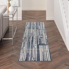 image:imageNourison Home Grafix Modern Brick Multicolor 23 x 76 Area Rug Easy Cleaning Non Shedding Bed Room Living Room Dining Room Kitchen 2x8Blue Grey