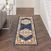 image:imageNourison Home Grafix Navy Gold 2 x 4 Area Rug  Easy Clean Non Shedding Bed Room Living Room Dining Room Kitchen 2 x 4Navy Gold