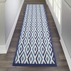 image:imageNourison Home Grafix White Blue 53 x Round Area Rug  Easy Clean Non Shedding Bed Room Living Room Dining Room Kitchen 5 x RoundWhite Blue