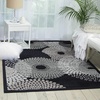 image:imageNourison Home Graphic Illusions Grey 79 x 1010 Area Rug  Easy Clean Non Shedding Bed Room Living Room Dining Room Kitchen 8 x 11Black