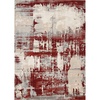 image:imageNourison Home Maxell Abstract IvoryRed 310 x Round Area Rug Easy Clean Non Shedding Bed Room Living Room Dining Room Kitchen 4 RoundIvoryRed