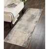 image:imageNourison Home Maxell IvoryTeal 22 x 76 Area Rug  Easy Clean Non Shedding Bed Room Living Room Dining Room Kitchen 8 RunnerIvoryGrey
