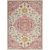 image:imageNourison Home Passion Ivory Pink 53 x 73 Area Rug  Easy Clean Non Shedding Bed Room Living Room Dining Room Kitchen 5 x 7Ivory Pink