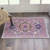 image:imageNourison Home Passion Light Grey Pink 110 x 210 Area Rug  Easy Clean Non Shedding Bed Room Living Room Dining Room Kitchen 2 x 3Light Grey Pink
