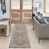 image:imageNourison Home Petra Traditional Ivory Blue 311 x 511 Area Rug Easy Clean Non Shedding Bed Room Living Room Dining Room Kitchen 4x6Ivory Blue