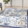 image:imageNourison Home Pompeii Ivory Grey 53 x 73 Area Rug  Easy Clean Non Shedding Bed Room Living Room Dining Room Kitchen 5 x 7Ivory Blue