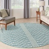 image:imageNourison Home Positano Aqua 6 x Round Area Rug  Easy Clean Non Shedding Bed Room Living Room Dining Room Kitchen 6 x Round