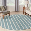 image:imageNourison Home Positano Aqua Ivory 6 x Round Area Rug  Easy Clean Non Shedding Bed Room Living Room Dining Room Kitchen 6 x Round