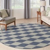 image:imageNourison Home Positano Navy Blue 8 x Round Area Rug  Easy Clean Non Shedding Bed Room Living Room Dining Room Kitchen 8 x Round