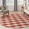 image:imageNourison Home Positano Terracotta 8 x Round Area Rug  Easy Clean Non Shedding Bed Room Living Room Dining Room Kitchen 8 x Round